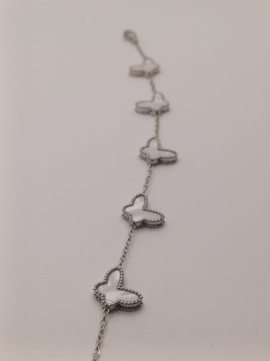 Braccialetto farfalle silver