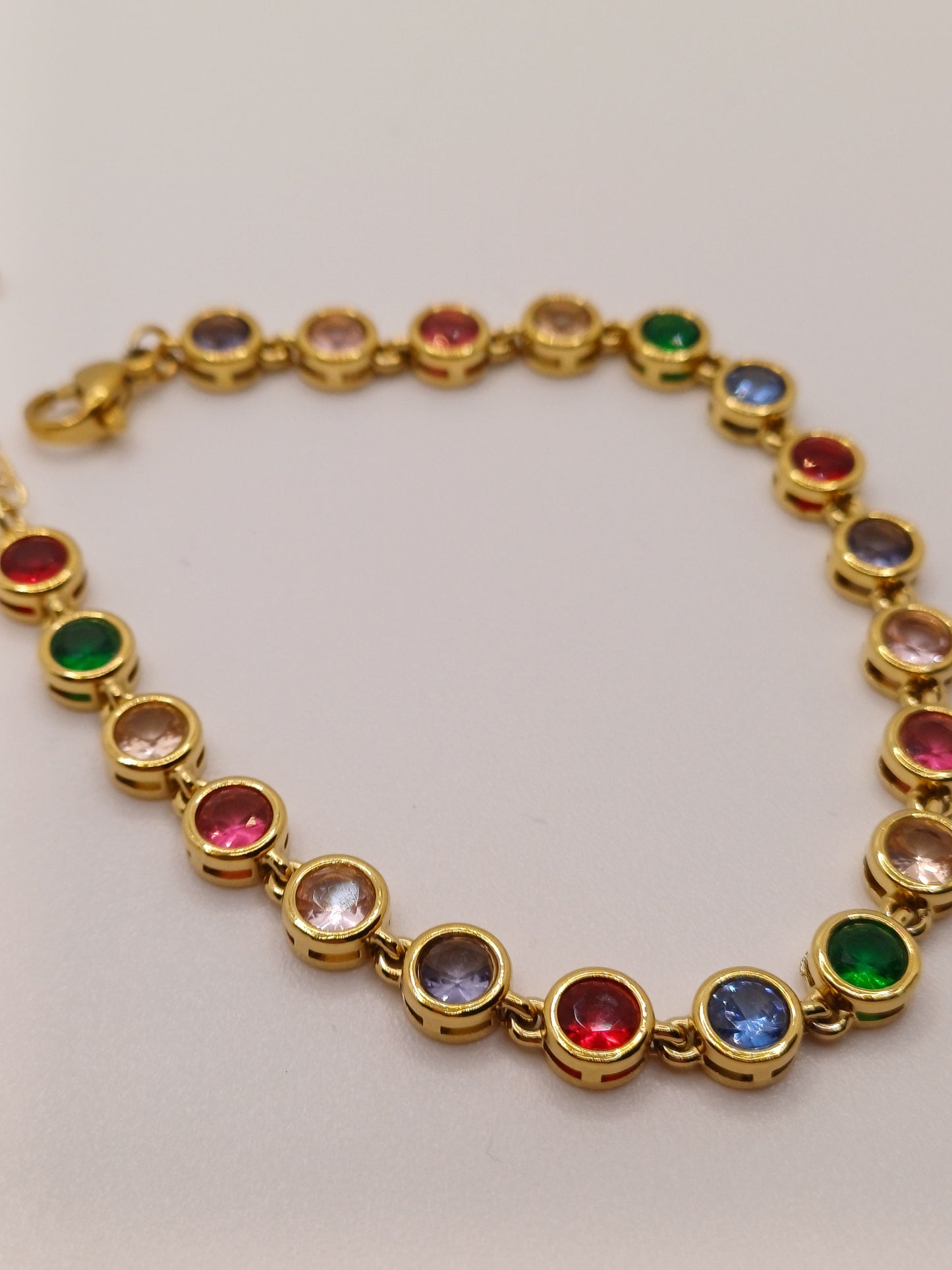 Braccialetto arcobaleno gold
