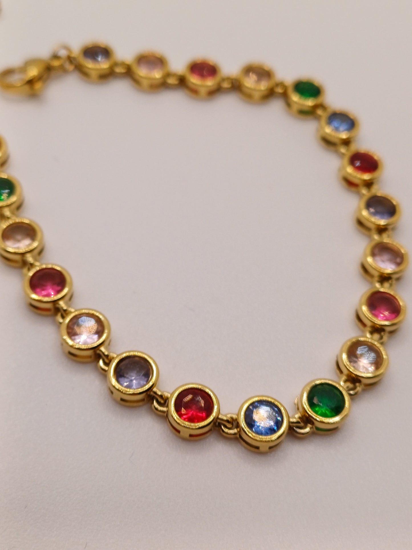 Braccialetto arcobaleno gold