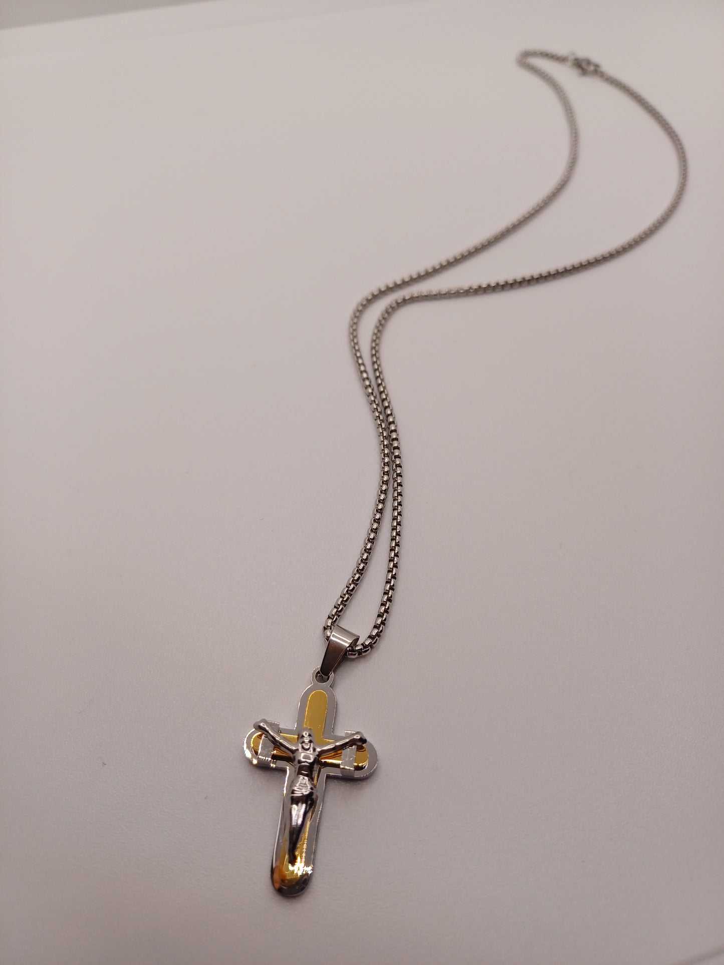 Collana uomo croce gold