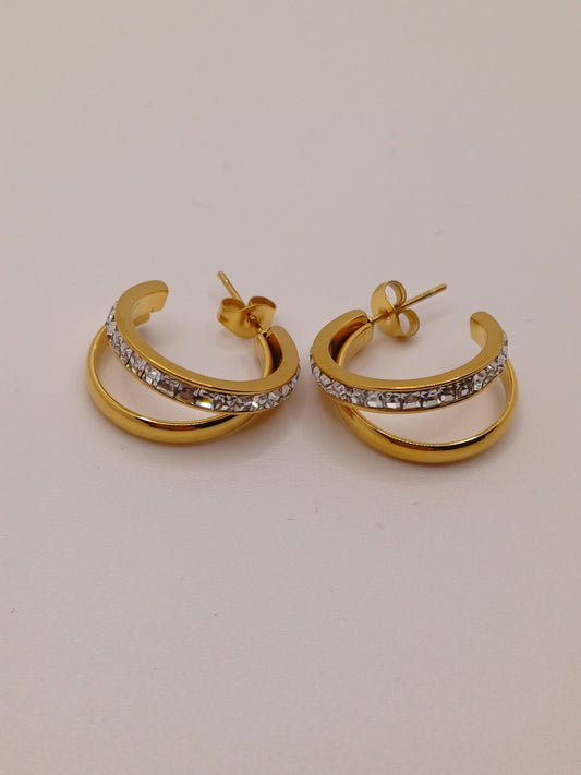 Orecchini brillantini gold