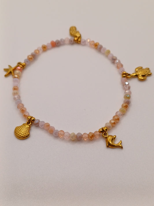 Braccialetto rosa elasticizzato