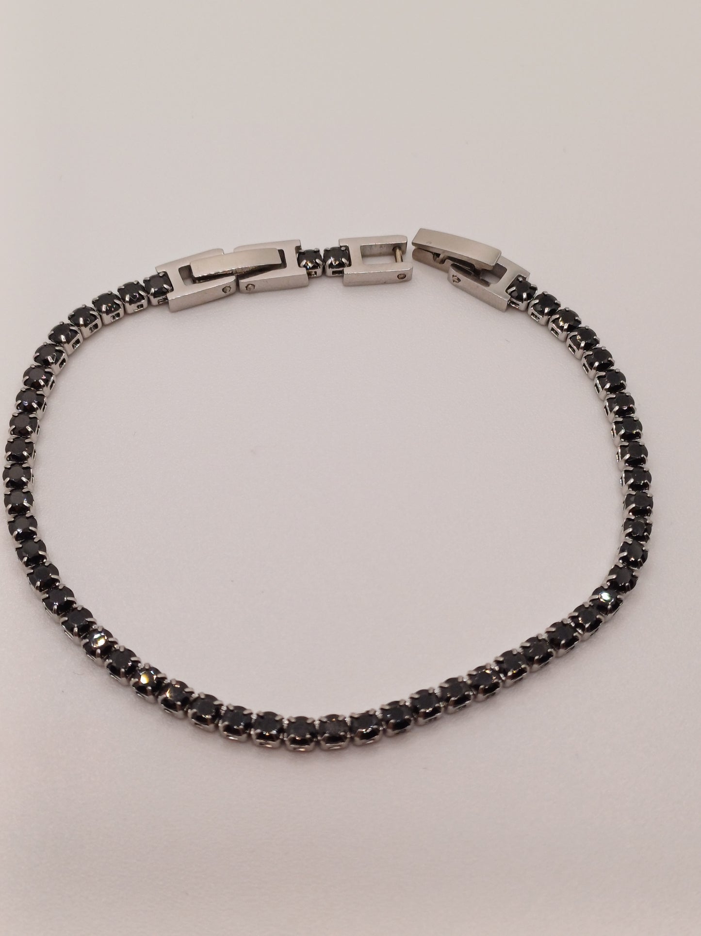 Braccialetto simil tennis nero