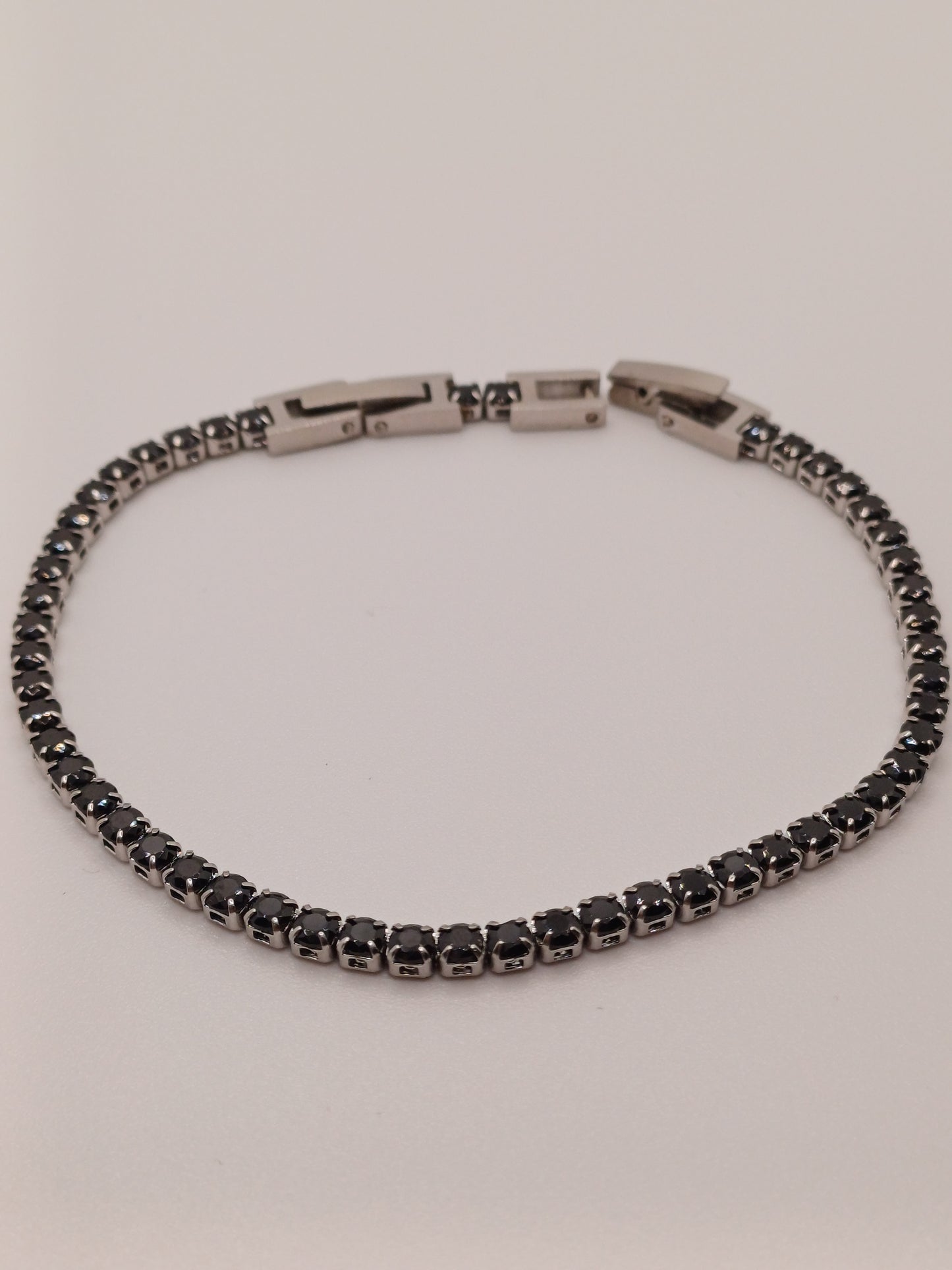 Braccialetto simil tennis nero