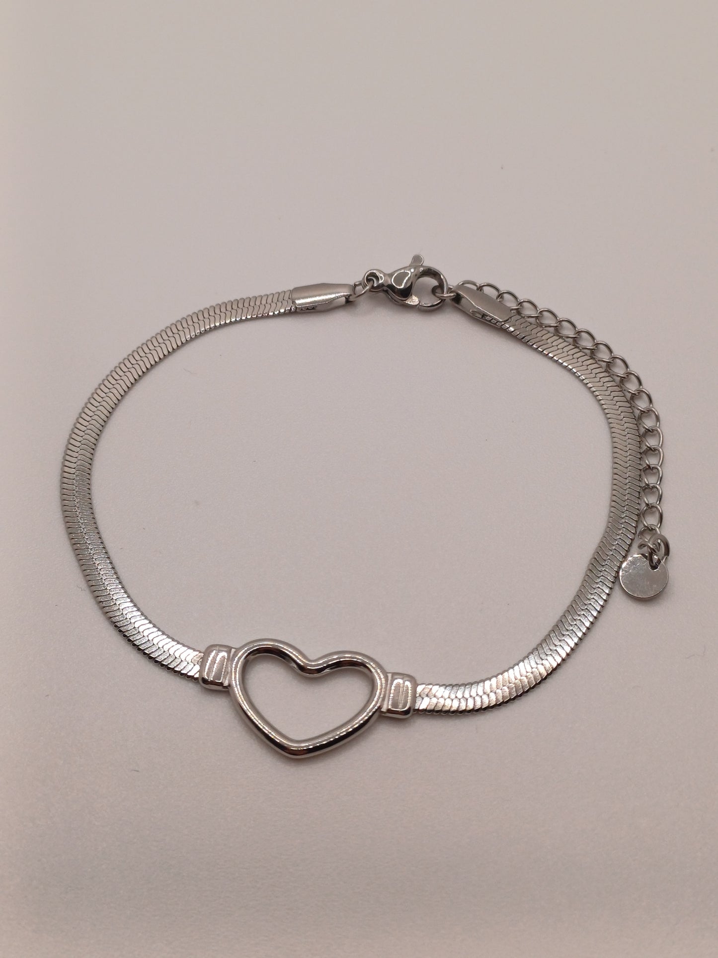 Bracciale snake cuore silver