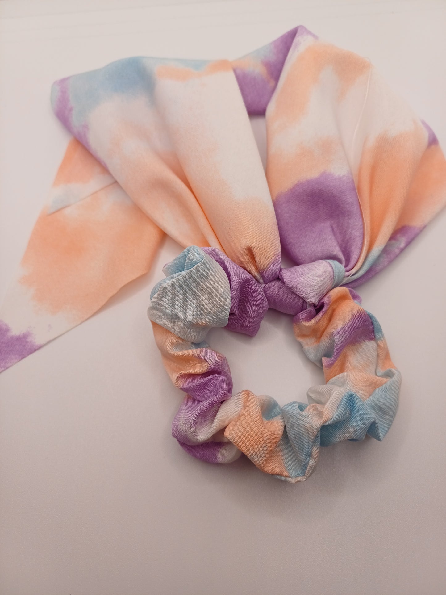 Elastico fiocco rosa a fantasia