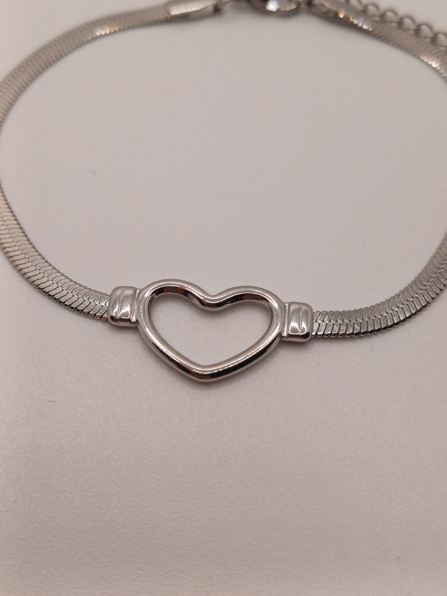 Bracciale snake cuore silver